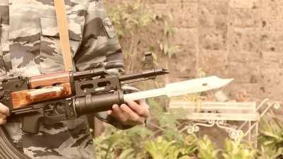 I made a 40mm bayonet. Yes, you read that right.