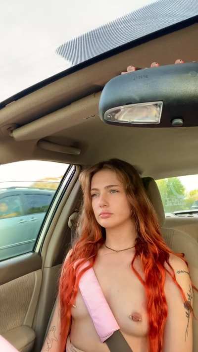 i love when cars go by while i’m driving with my little tits out