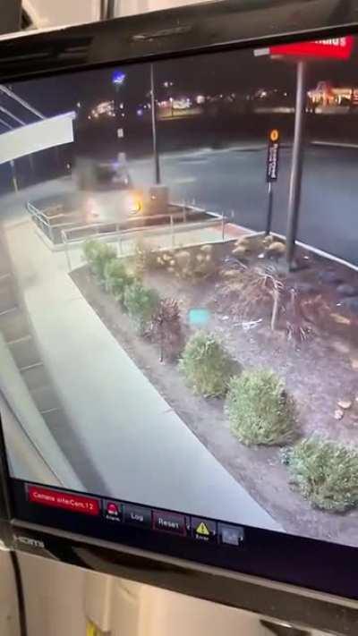 Car hits the side of a McDonald's