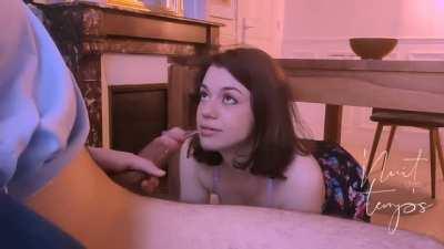 He's holding it so I can choke on it better