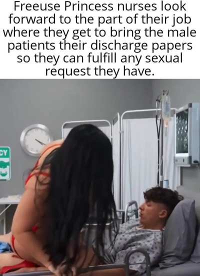 All male patients look forward to their discharge more than normal