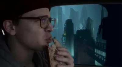 Jack arriving in Rapture (1960, colorized).