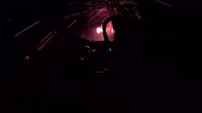 Gunner’s view from a Ukrainian Mi-24V Hind helicopter gunship engaging a Russian attack drone with its 12.7mm Yak-B minigun.