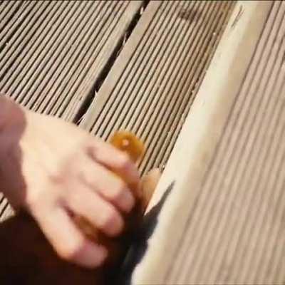 It's not very easy to climb up your giant ladder