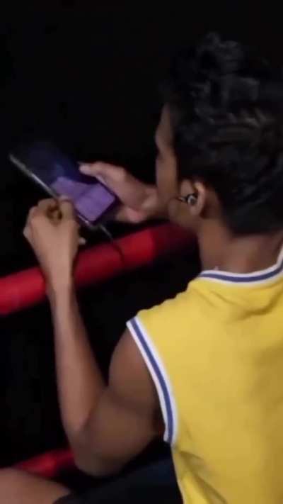 Smacking your phone because you lost a game