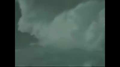 Surfing during a hurricane