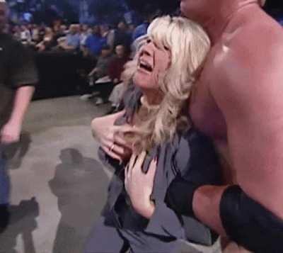 Jillian Hall embarrassed trying to cover her gigantic melons