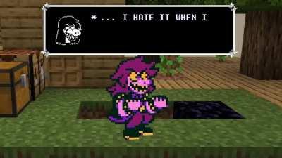 Susie Jumps Off the Skyblock. Deltarune Sprite Animation