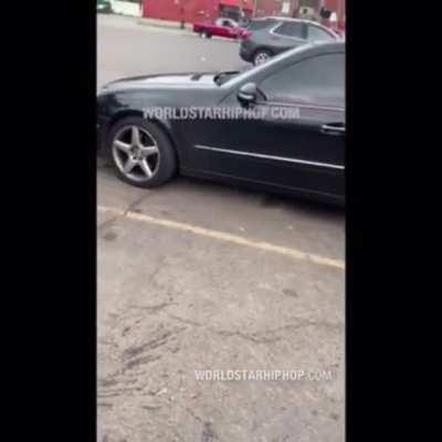 Man Keys Mercedes and Gets his Ass Whooped by the Owner (Curtesy of WorldStar)