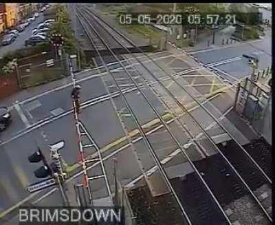 Impatience at the train crossing