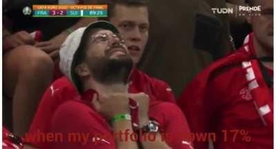 Me when my portfolio is down 17% vs. when it goes up 1.3%