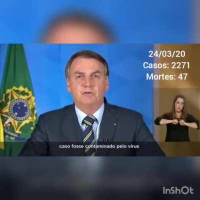 Falas do Bolsonaro em relação a pandemia 09 de Março a 29 de abril.
