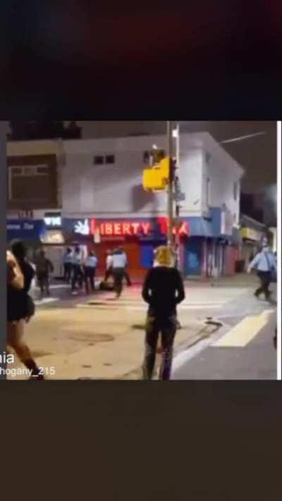 Police officer gets run over by pickup truck during Philadelphia riots