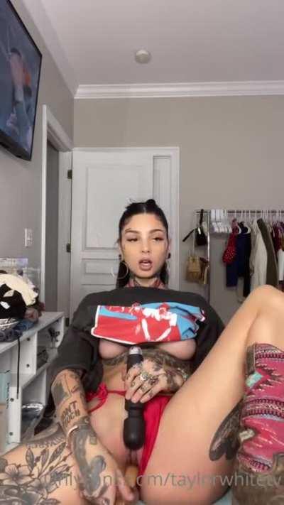 Suicide girl plays with herself