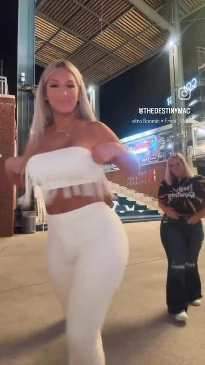 A white man's worse fear. White women with too much ass