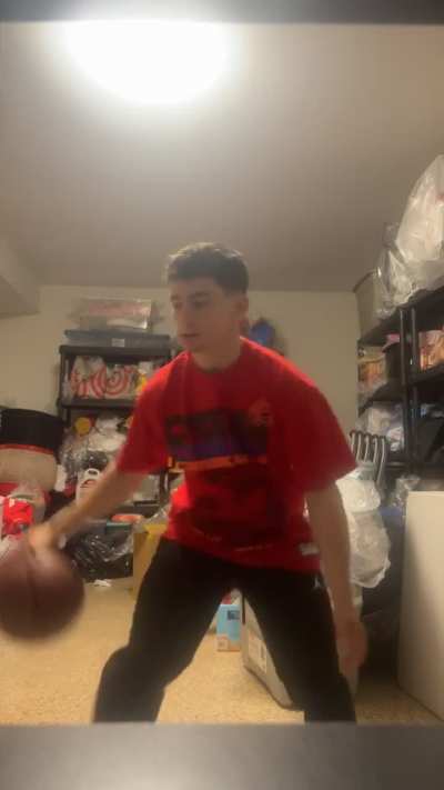 How is my stance on my Behind the Back dribble?