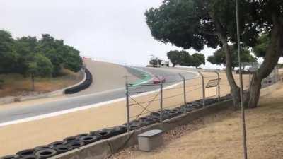 Tesla currently attempting lap records in Model S Plaid at Laguna Seca Raceway