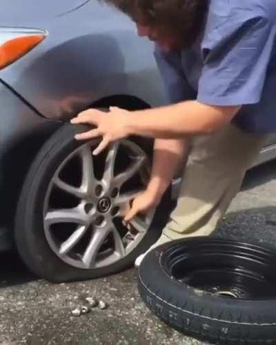 To change a tire