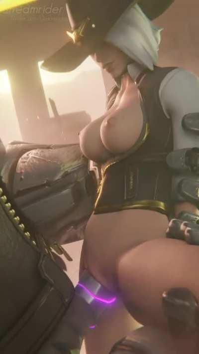 Ashe gets fucked by B.O.B (Dreamrider) [Overwatch]