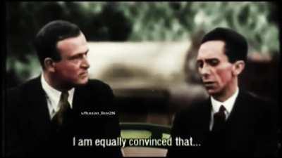 Dr. Goebbels tells us that he is convinced to preserve peace in Europe