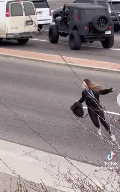 Woman hits 2 cars and then takes off running