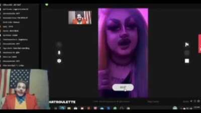 He meets a real clown