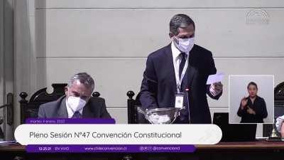 Convencional UDI ovacionada tras equivocarse en su voto