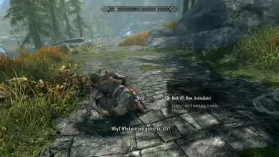 Lore-accurate dragonborn interaction