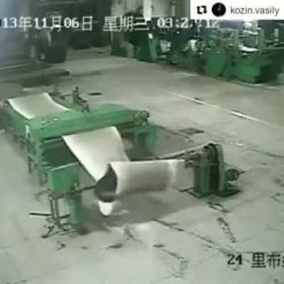 Fast spin industrial lathe accident
