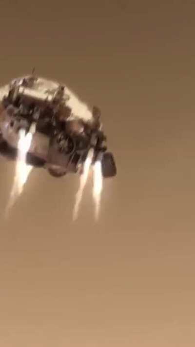 I spliced together NASA's mars landing video, their EDL 3D sim video, and some audio from 