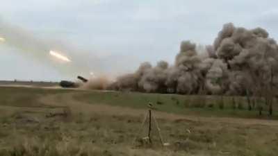 Ukrainian BM-27 Uragan battery [Location and date unknown]