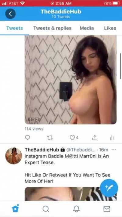 Instagram Baddie M@tti Marr0ni Loves Playing In The Shower! Twitter:@thebaddiehub