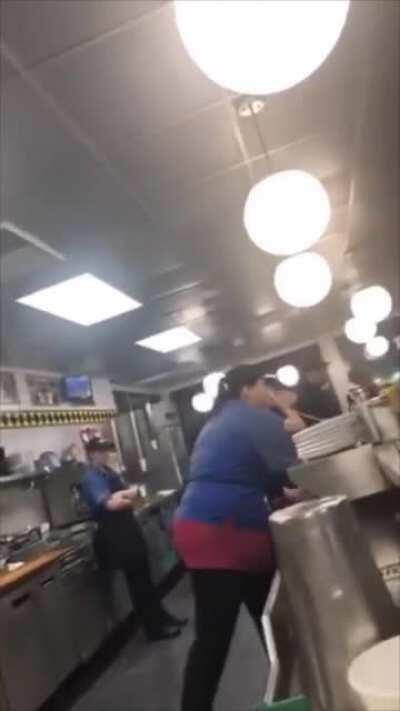 Woman Gets Her Top Slammed Partially Off During a Waffle House Meltdown