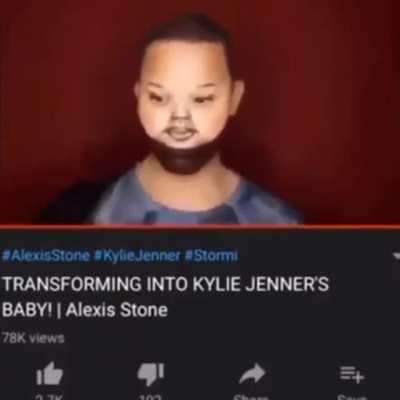 Transforming into Kylie Jenner’s baby
