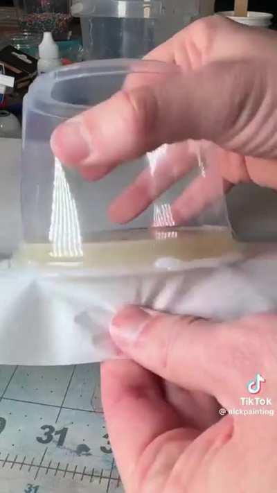 Creating crayon replica of Graham cracker 