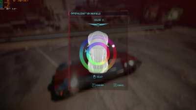 How vehicle color changing looks like currently.