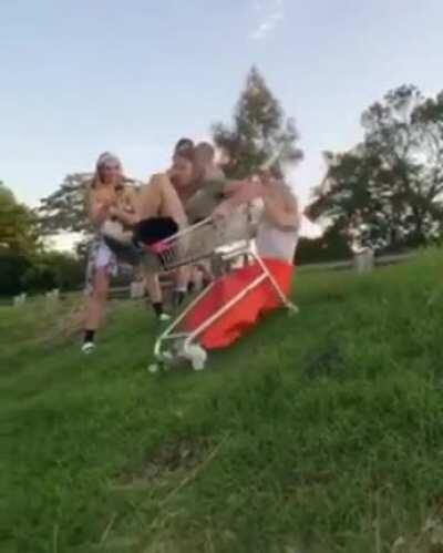 HMC while i ride a grocery cart