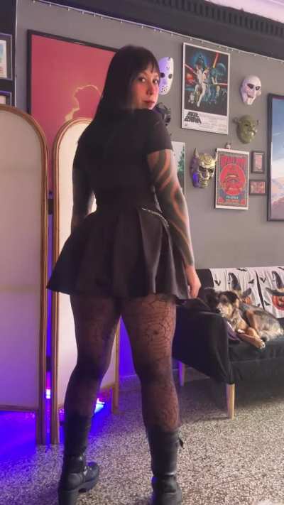 This is what it looks like under my skirt