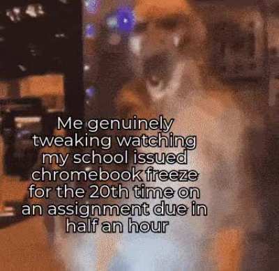 The lag makes me want them to bring back paper assignments honestly