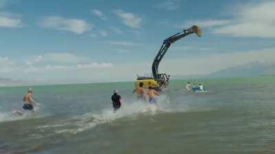 Ah yes, lets use the heavy machinery to play around.... What could possibly go wrong?