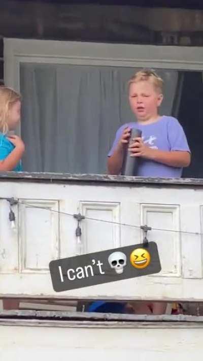 Kid's having a blast