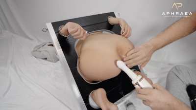 Restrained full with enema and forced to orgasm many times