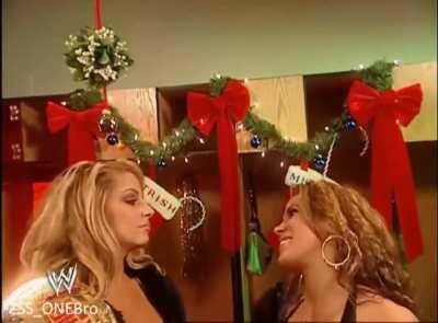 Trish & Mickie Kiss