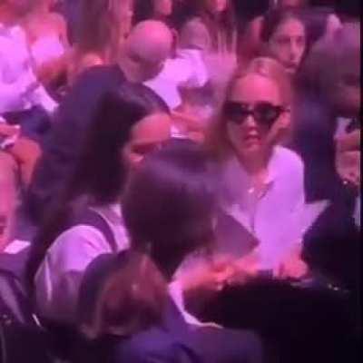 Jenna talking with Jennifer Lawrence and rosalia