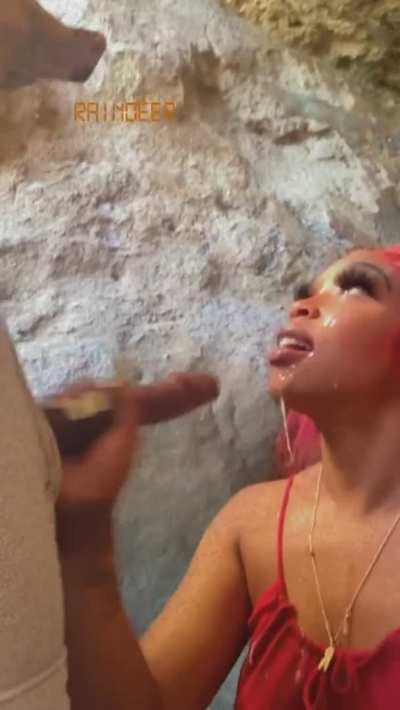 Big Tits Blowjob Cum Cum On Tits Ebony Eye Contact Facial Pretty Redhead Porn GIF by xklusivecap