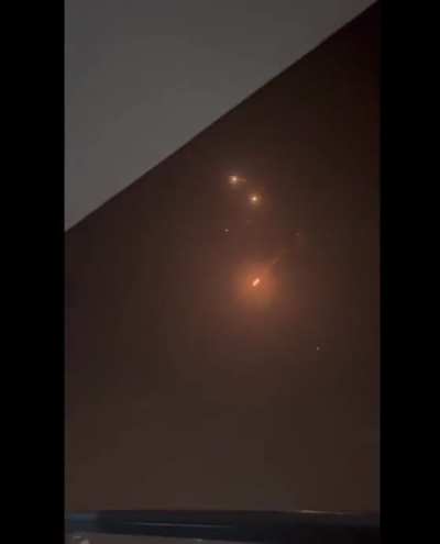 Iranian Missile Hits Tel Aviv (View from high rise balcony window)