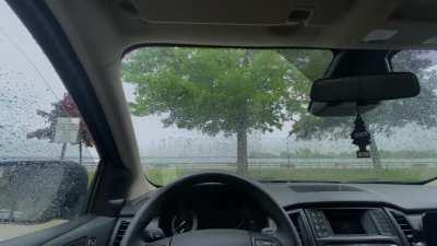 Enjoying a small rain storm