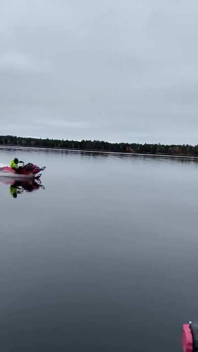 HMRB while driving with my snowmobile over a lake