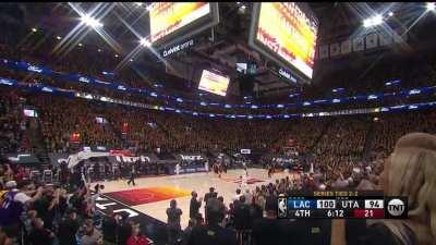 [Highlight] Joe Ingles gets the steal and feeds it to Gobert for the 2 handed flush