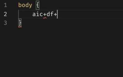 Emmet in CSS is quite powerful. Here's an example of chaining CSS abbreviations when centering elements in the body. One line to quickly create 4 CSS rules.